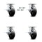 Service Caster 6 Inch Kingpinless Rubber on Steel Wheel Caster Set Brake and Swivel Lock SCC SCC-KP30S620-RSR-SLB-BSL-4 - alternate 1